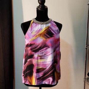 NEW Jennifer Lopez  Beaded Neck Top Size XS